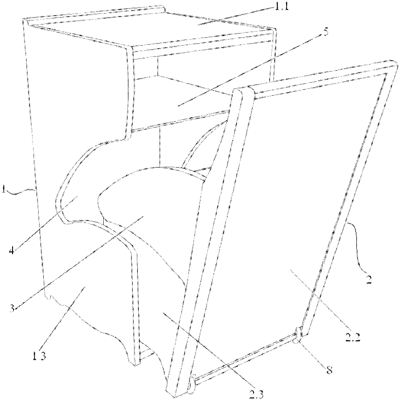 Combined table-chair