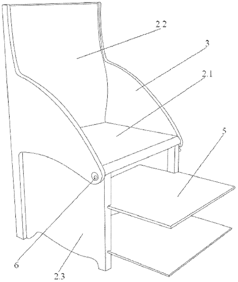 Combined table-chair