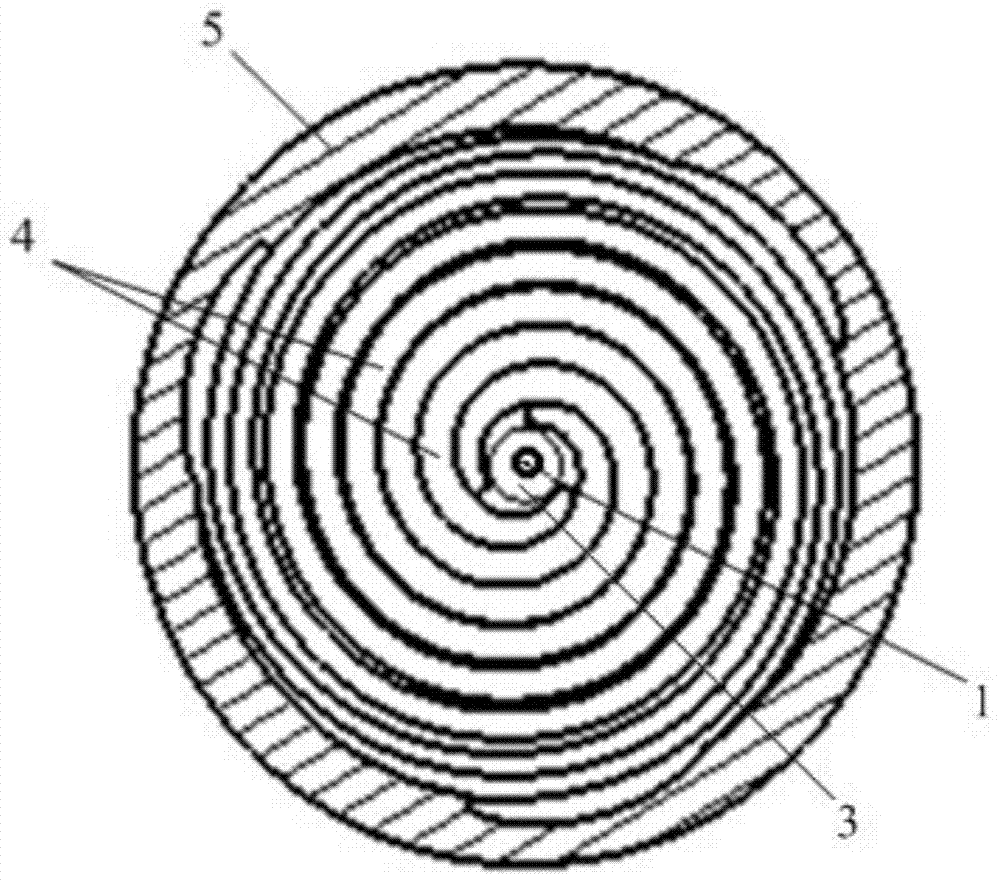 Active cooling structure and gas-liquid two-phase flow centrifugal spiral enhanced heat transfer method for hypersonic vehicle