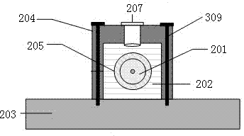 Online power monitoring device for high-power all-fiber laser device and packaging method thereof