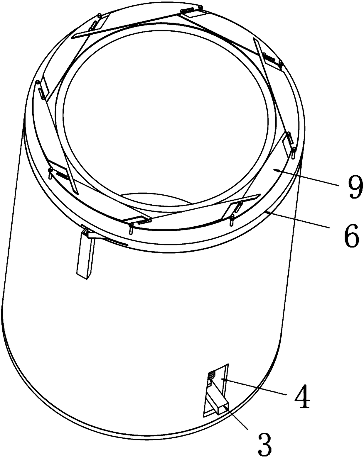 Self-packaging rubbish bin