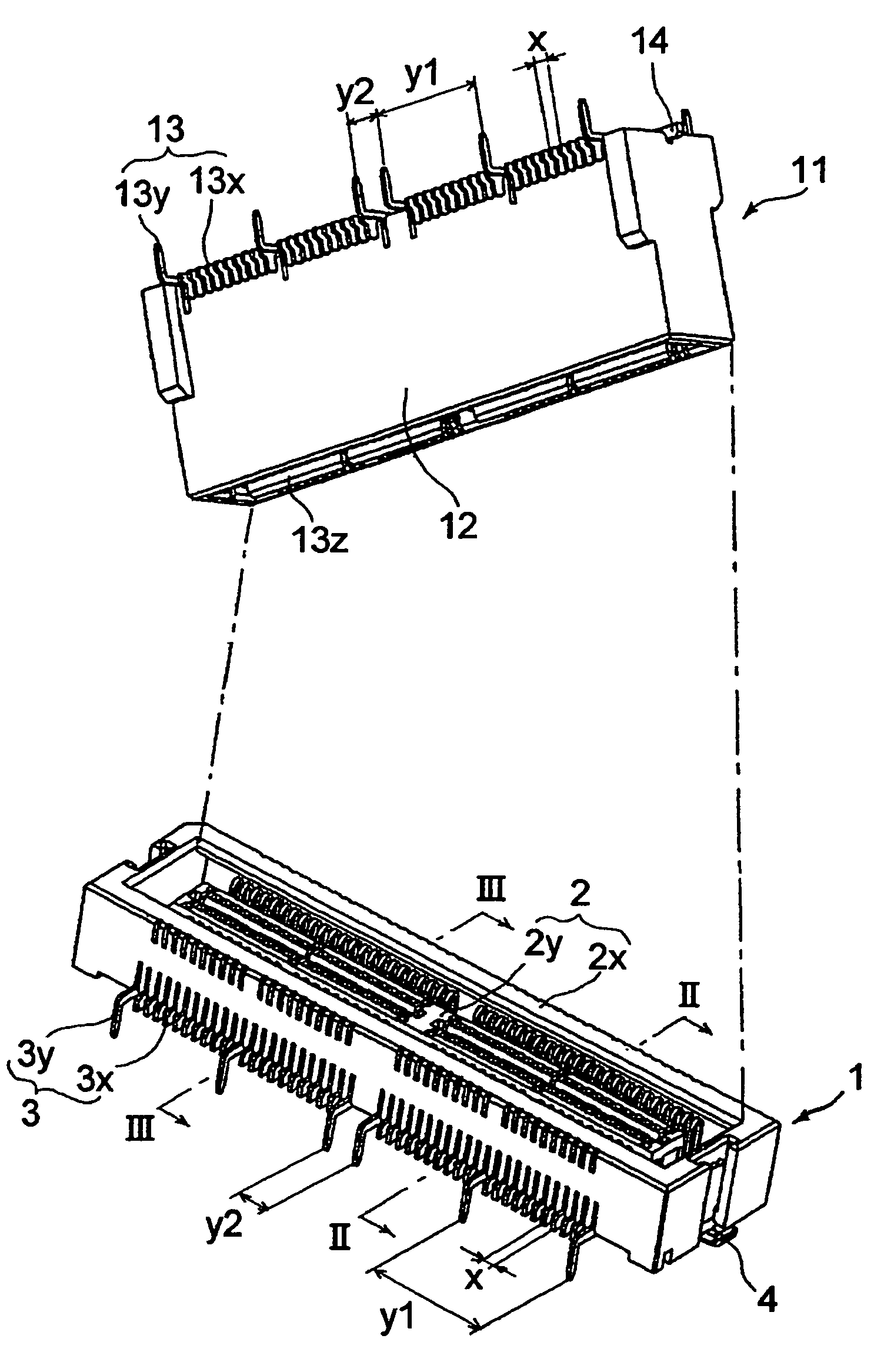 Mounting structure of connector