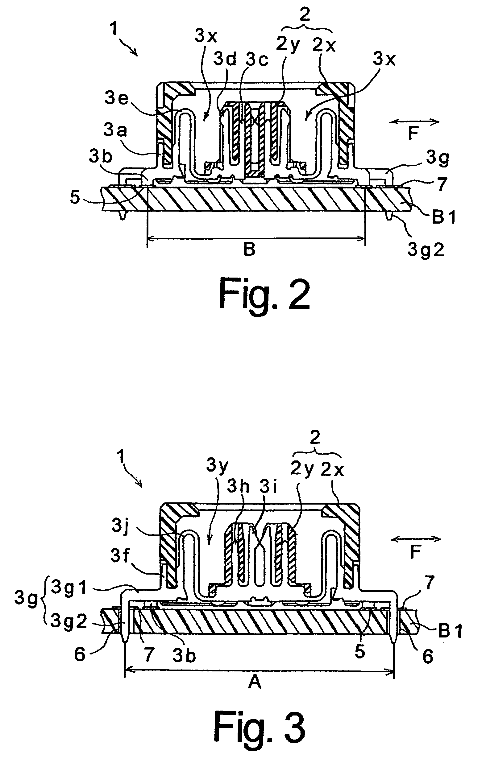 Mounting structure of connector