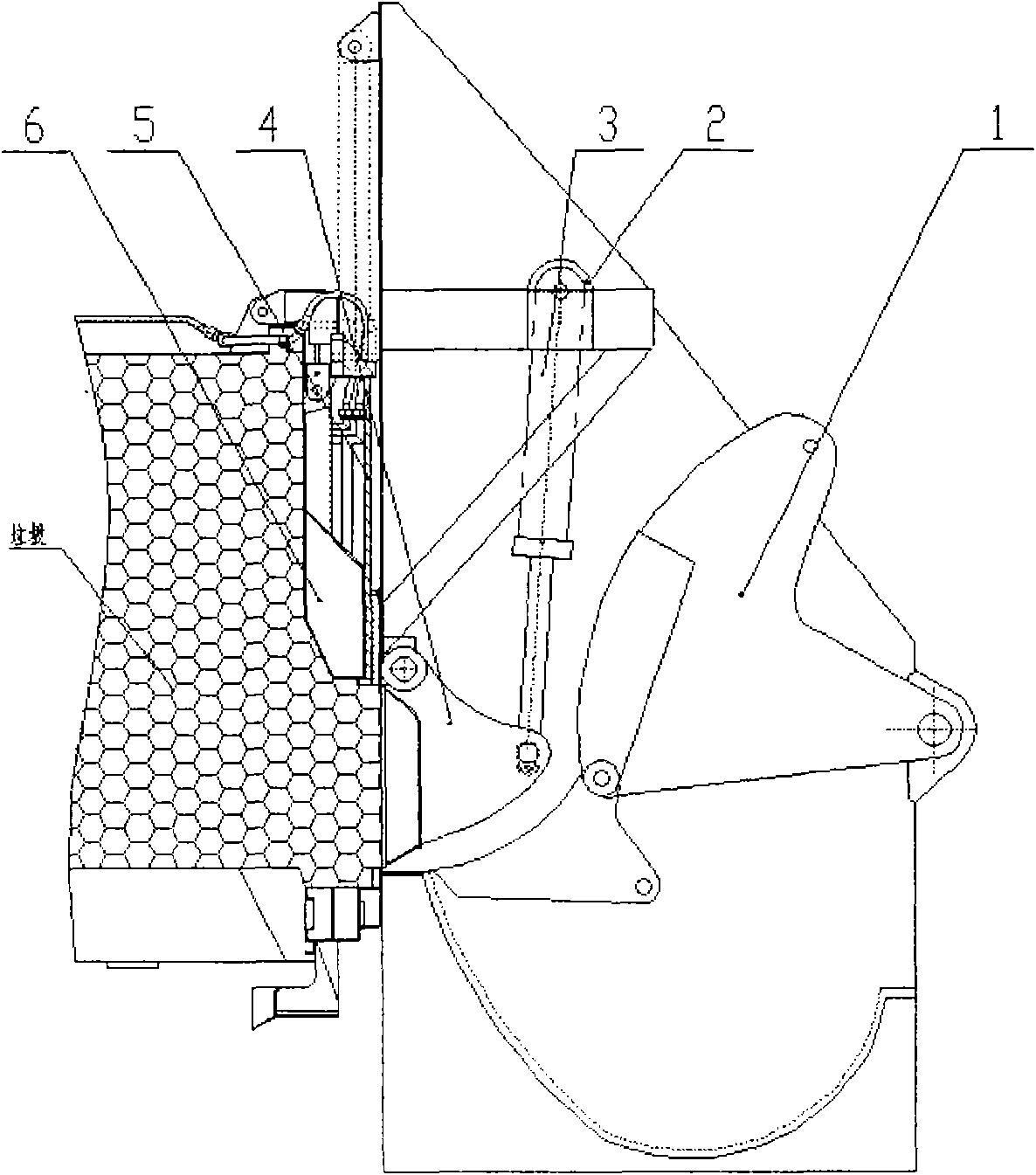 Secondary compaction device of garbage compression box