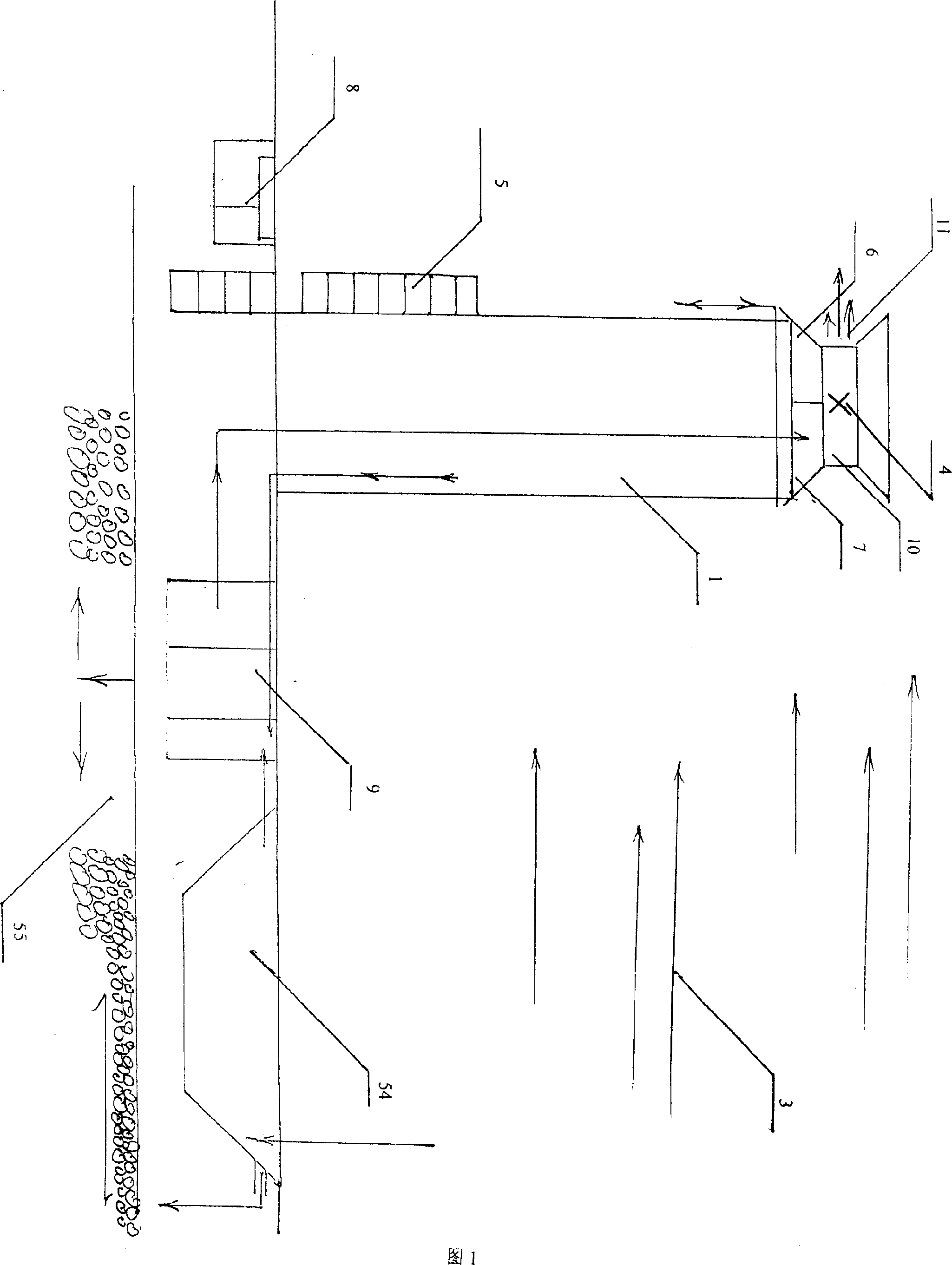 Green building structure, distributed 'wind collecting' design and reusing of wind energy source and water resources thereof