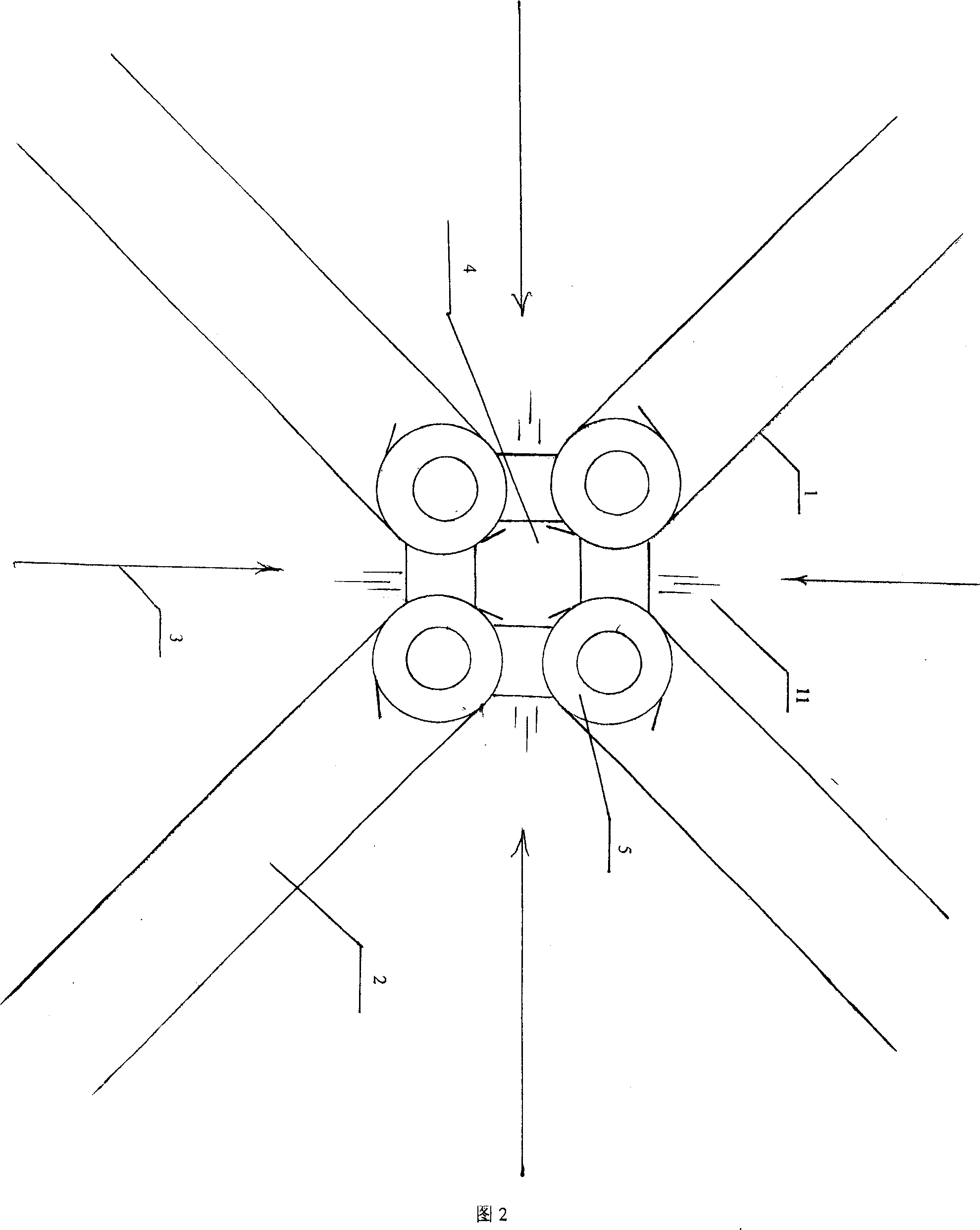 Green building structure, distributed 'wind collecting' design and reusing of wind energy source and water resources thereof