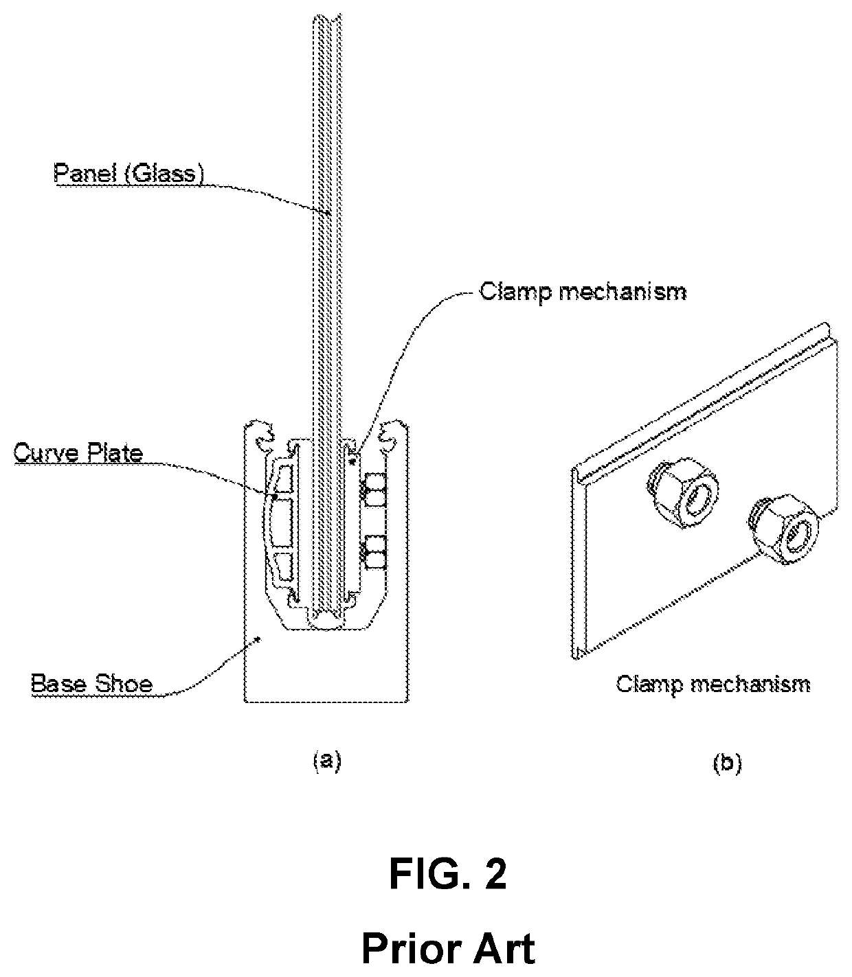 Adjustable glass grip