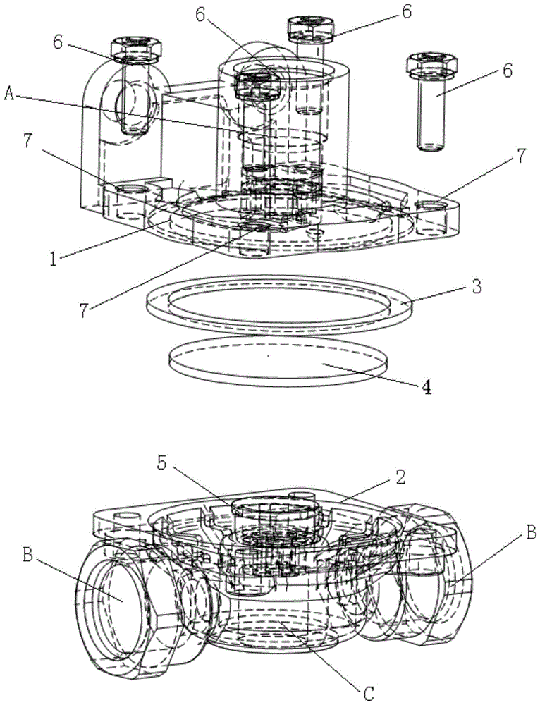 A built-in diaphragm of a quick release valve for air pressure brake and a quick release valve