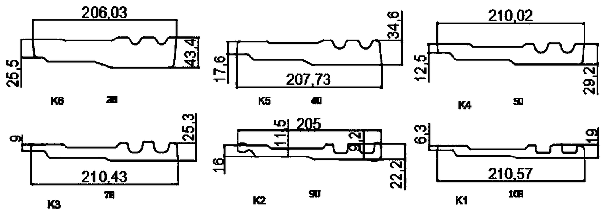 Continuous rolling process of profile steel for double-rubber ring socket steel ring of prestressed concrete pipe