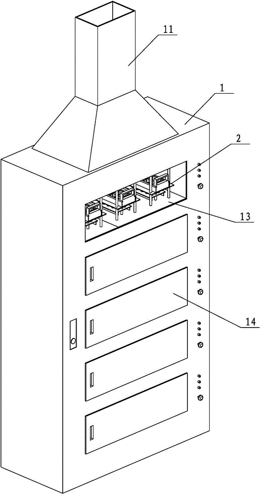 Formation/capacity grading cabinet with heat dissipation function