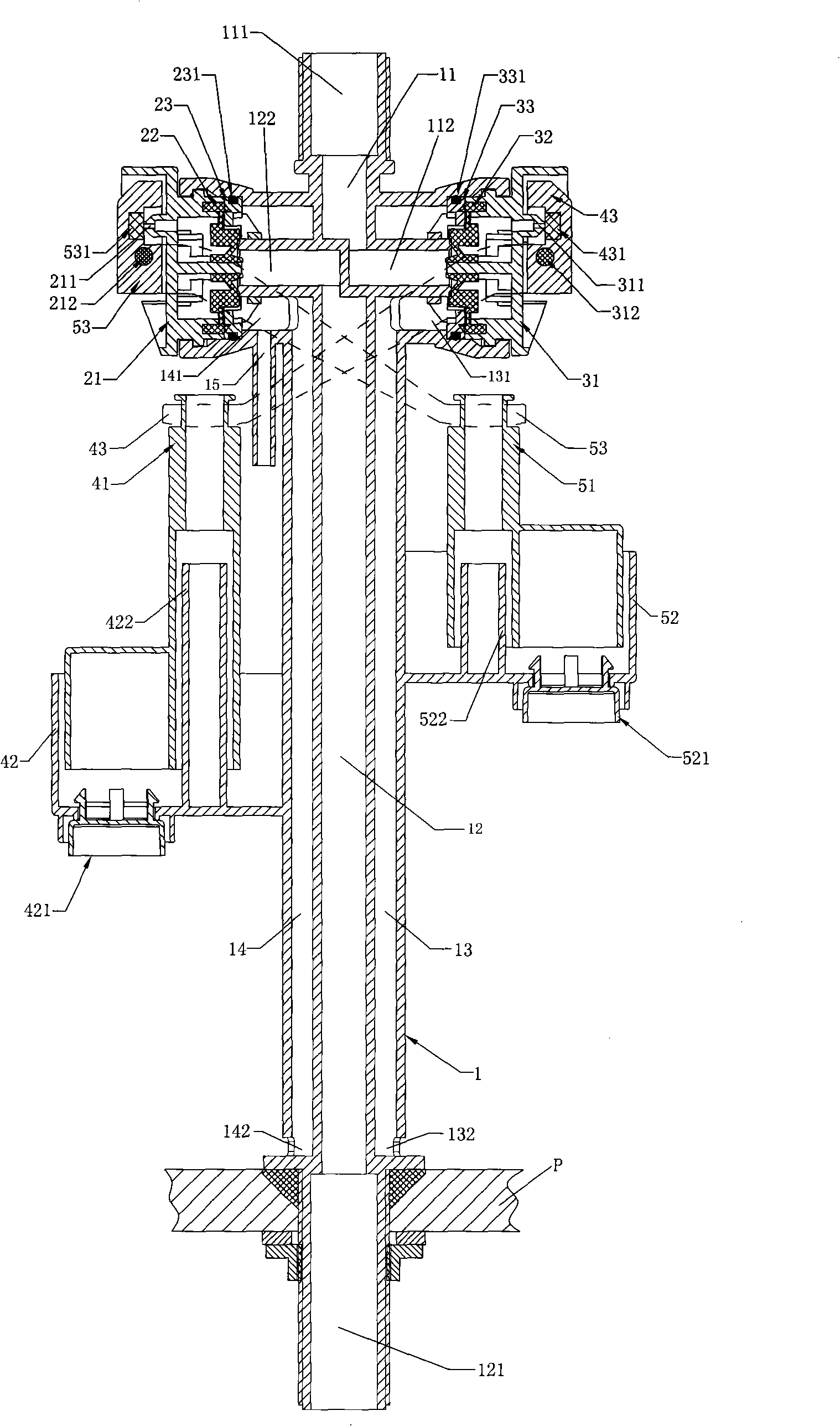 Double-inlet water tank inlet valve