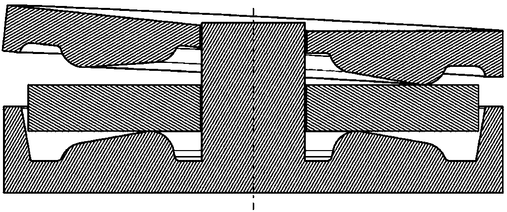 Train wheel rotary forging forming method