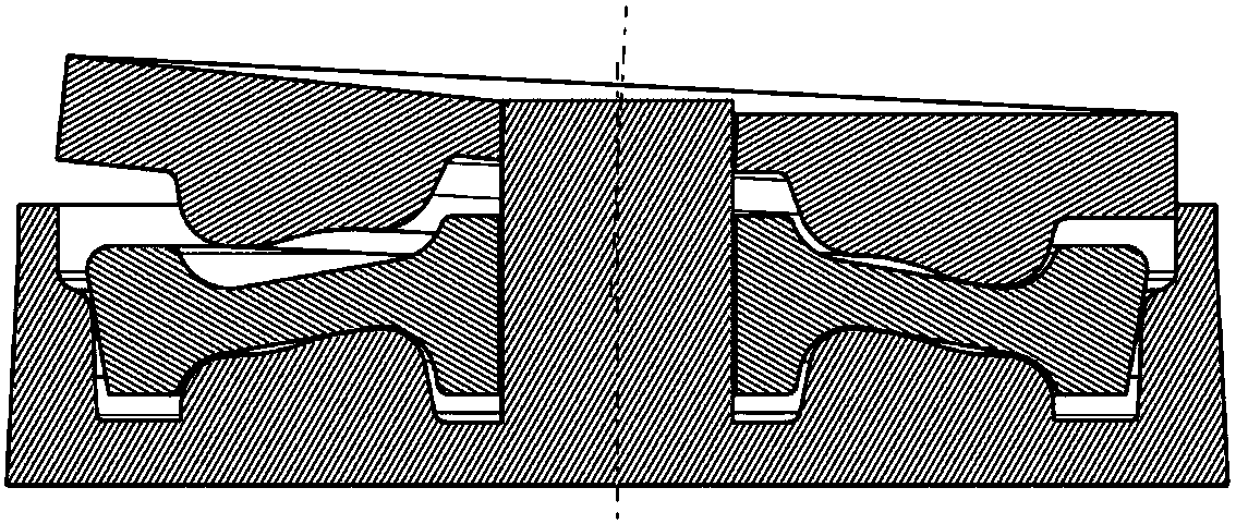 Train wheel rotary forging forming method