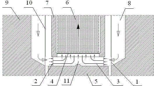 Air distribution system for SCR plate-type catalyst continuous calcining furnace