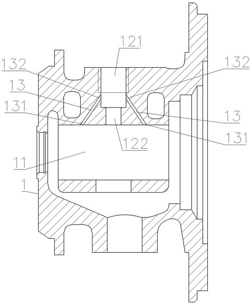 Turbocharger bearing body structure with integral ball bearing