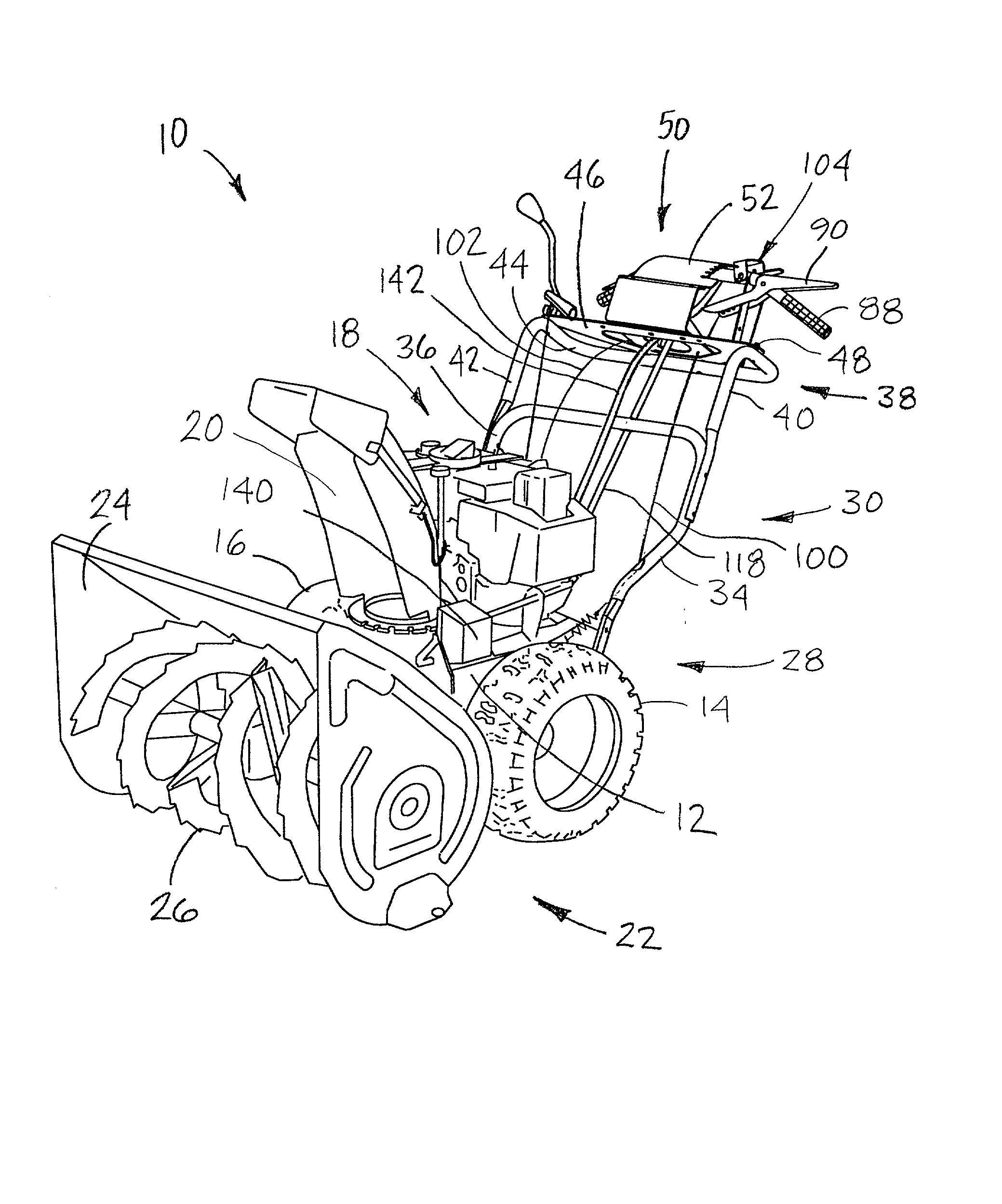 Snowblower controls