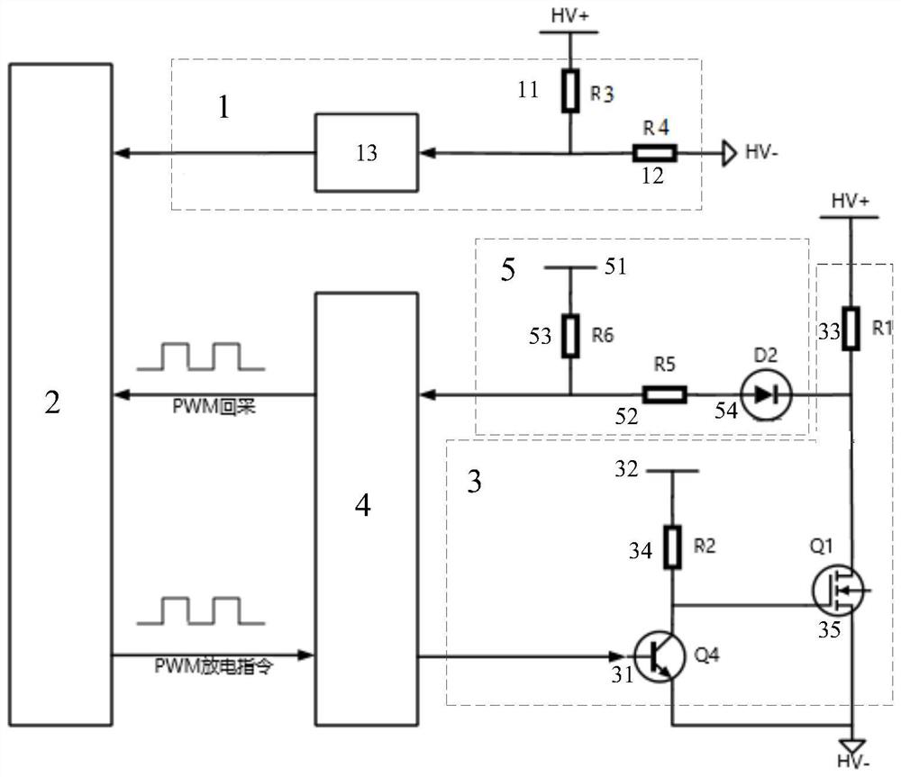 Electric vehicle motor controller discharge circuit and vehicle