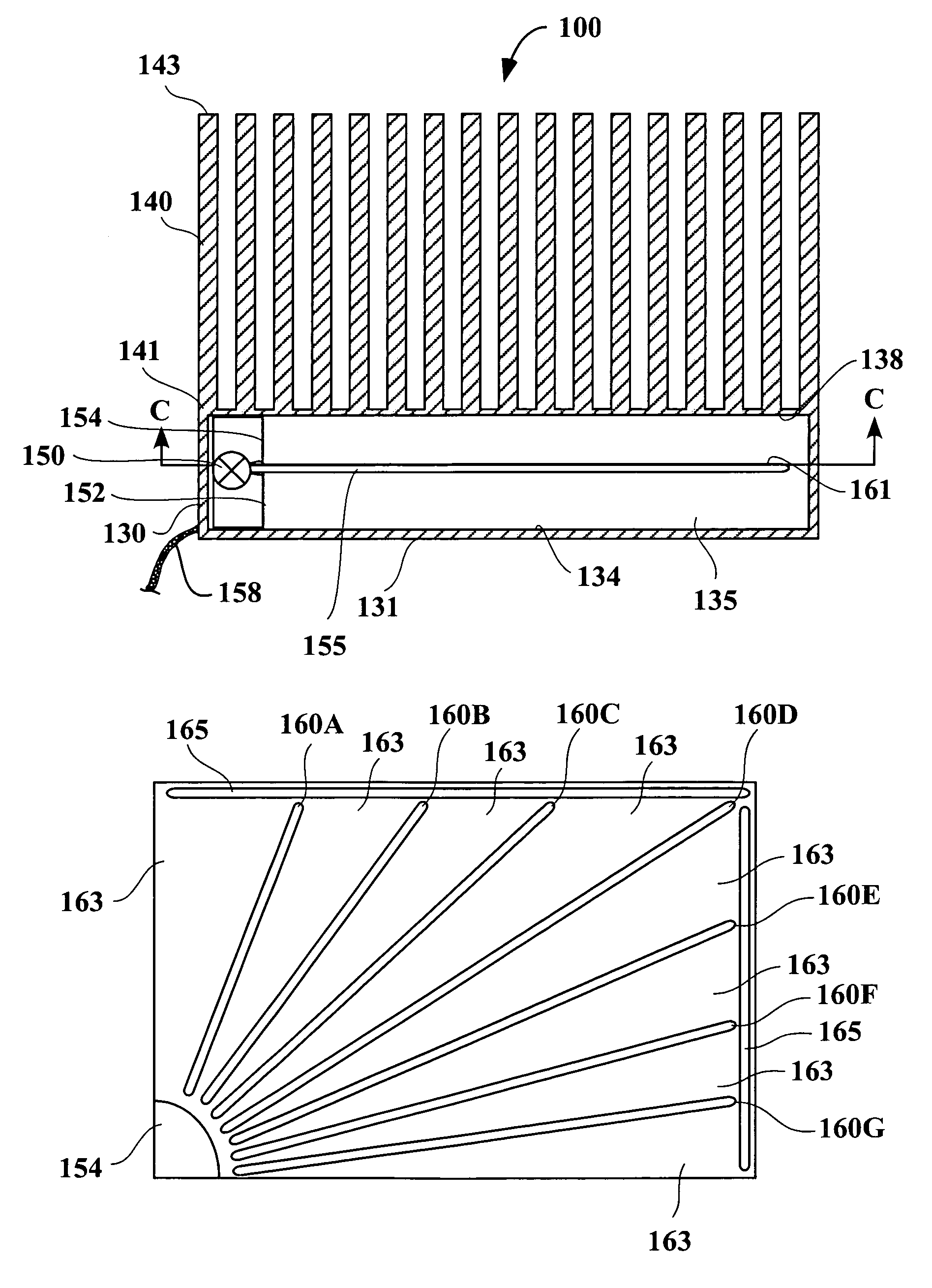 Heatsink with active liquid base