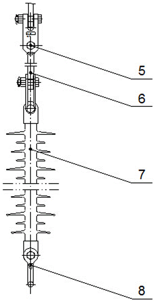 Guyed anti-galloping fitting string