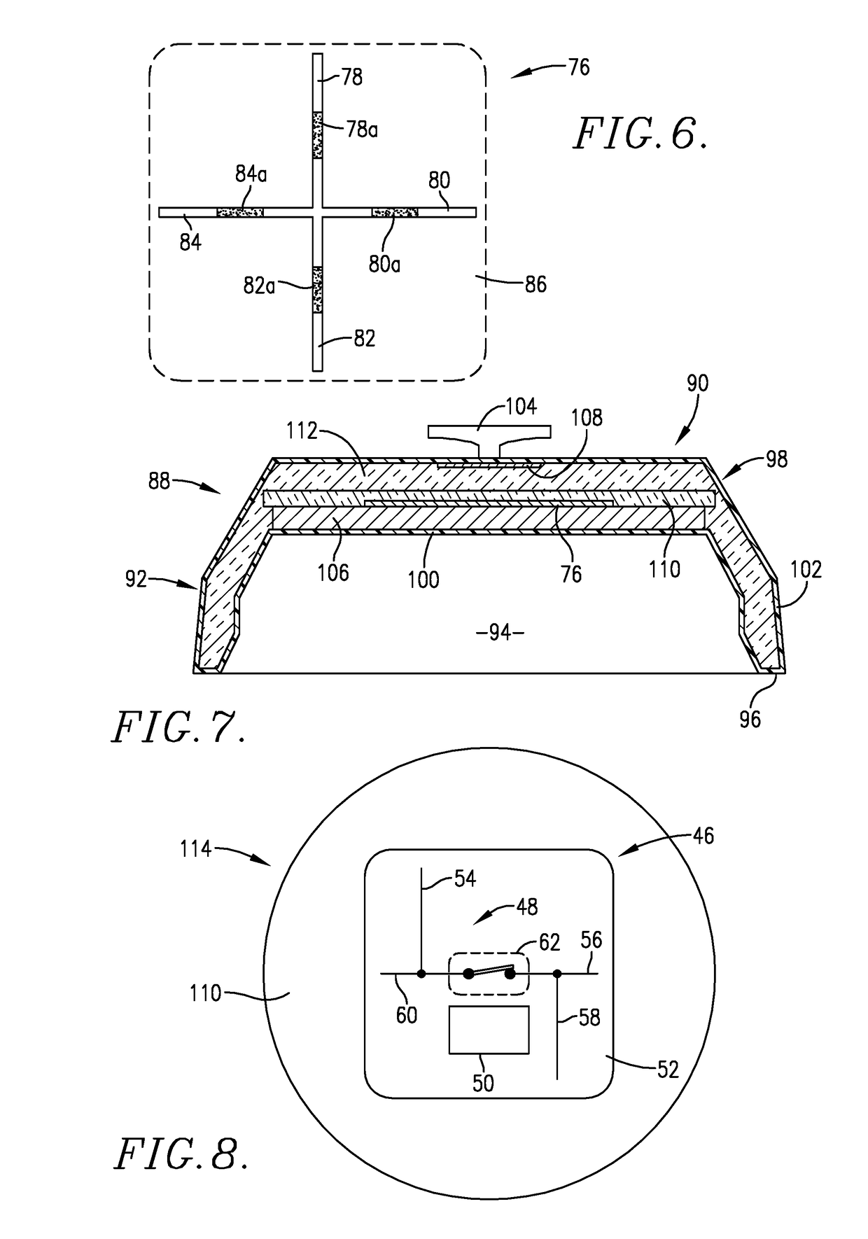 Temperature measurement system employing an electromagnetic transponder and separate impedance-changing parasitic antenna