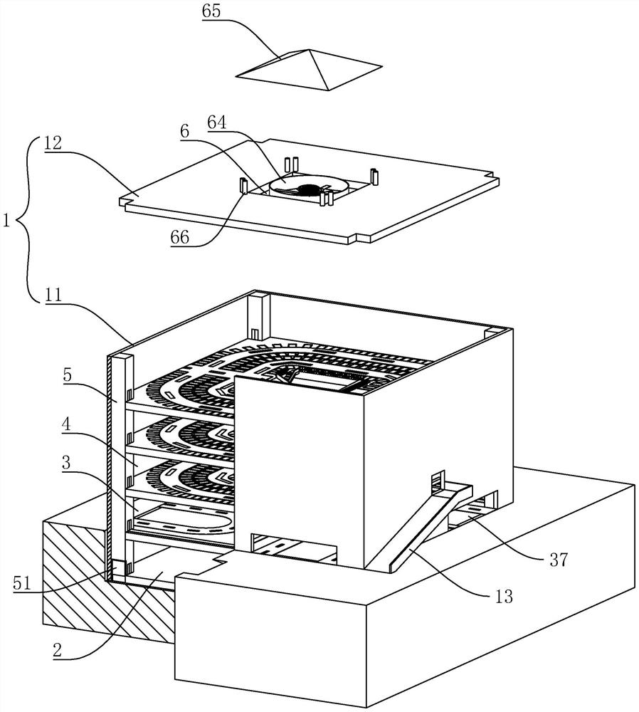 A multi-functional parking building for transfer between public transport and non-public transport