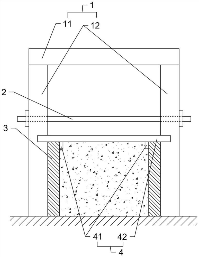 The formwork used for forming the reverse sill at the bottom of the indoor waterproof and moisture-proof filled wall