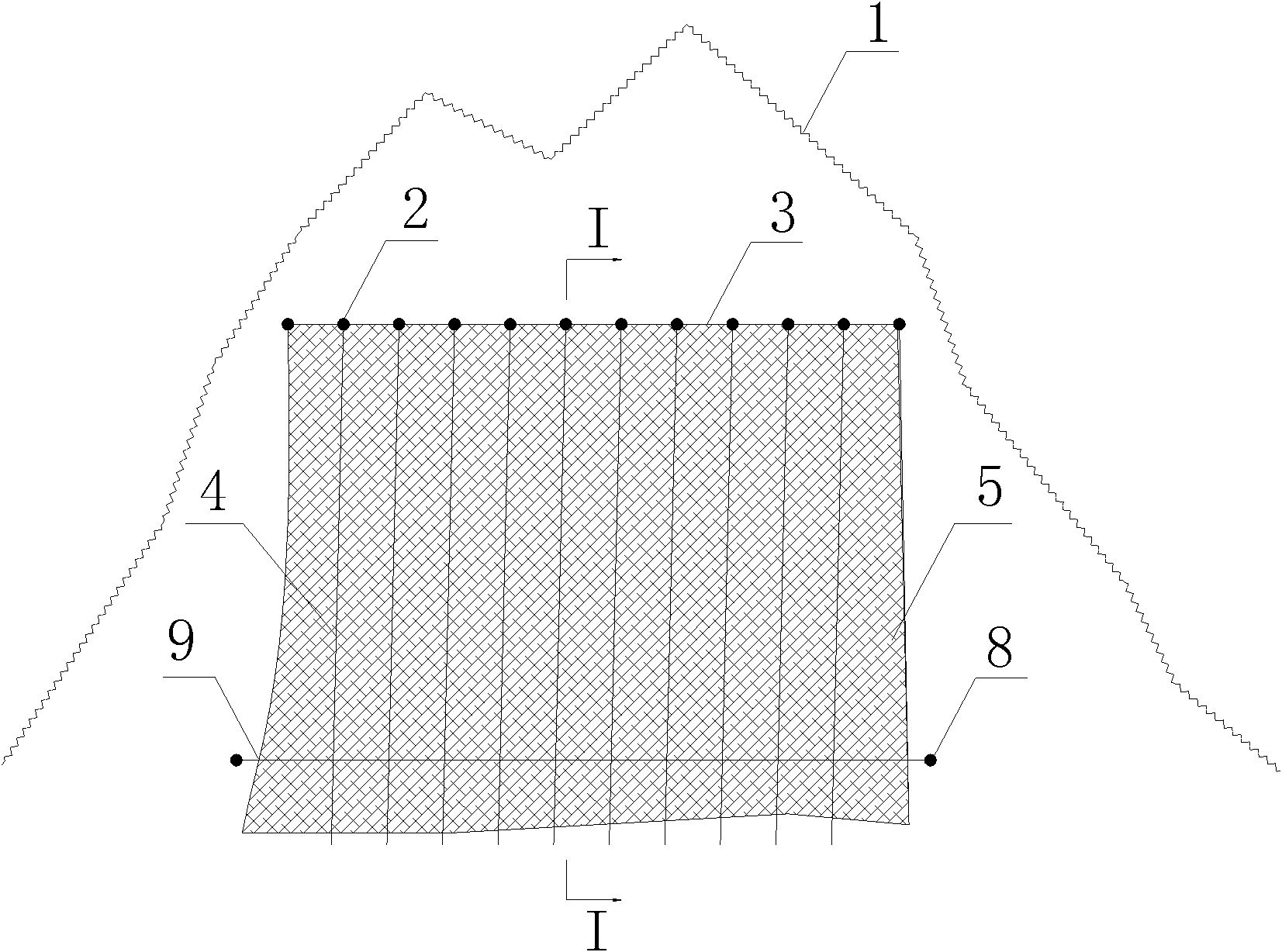 Recompression supporting method of tall side slope