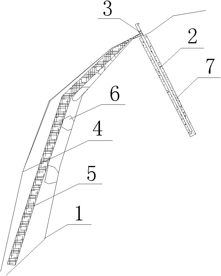 Recompression supporting method of tall side slope