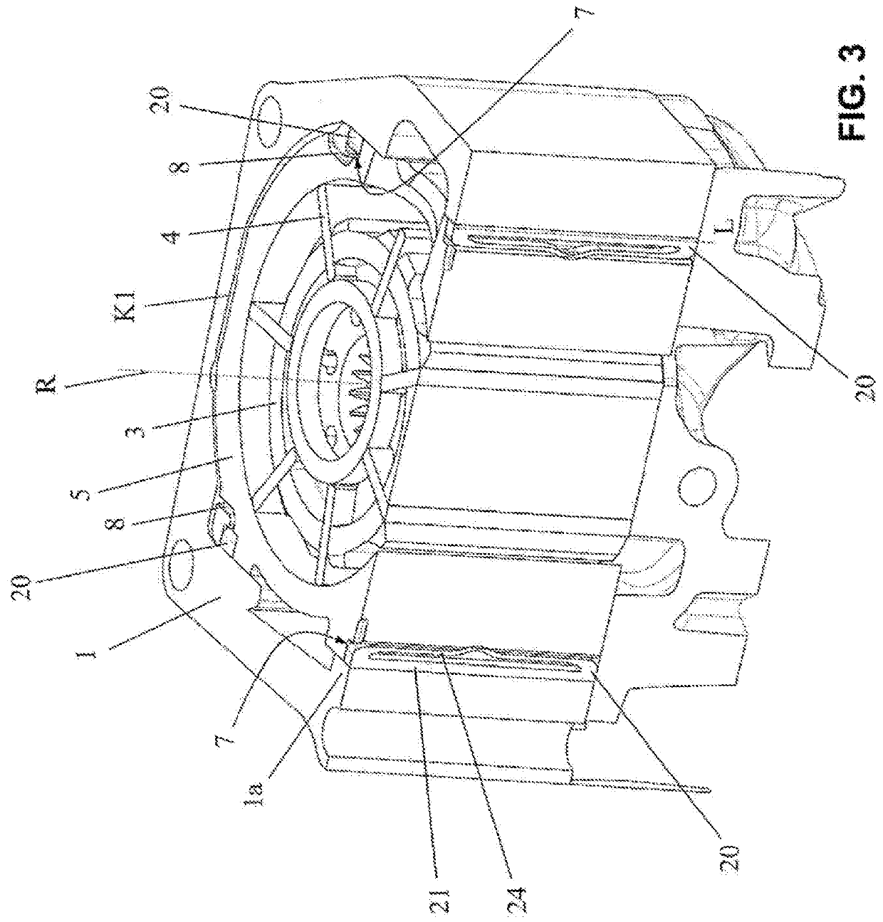 Hydraulic device comprising a sealing element