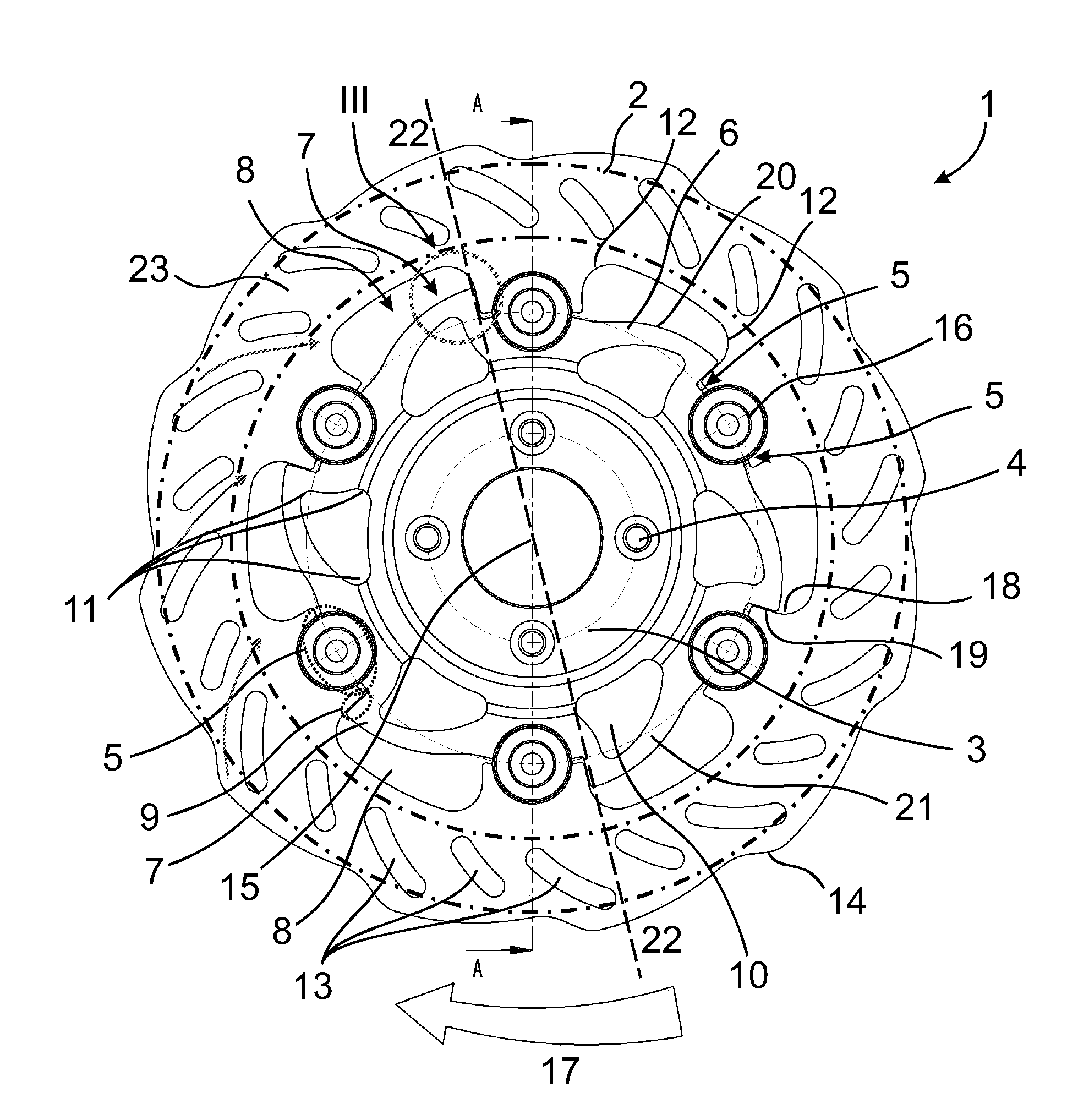 Floating brake disc