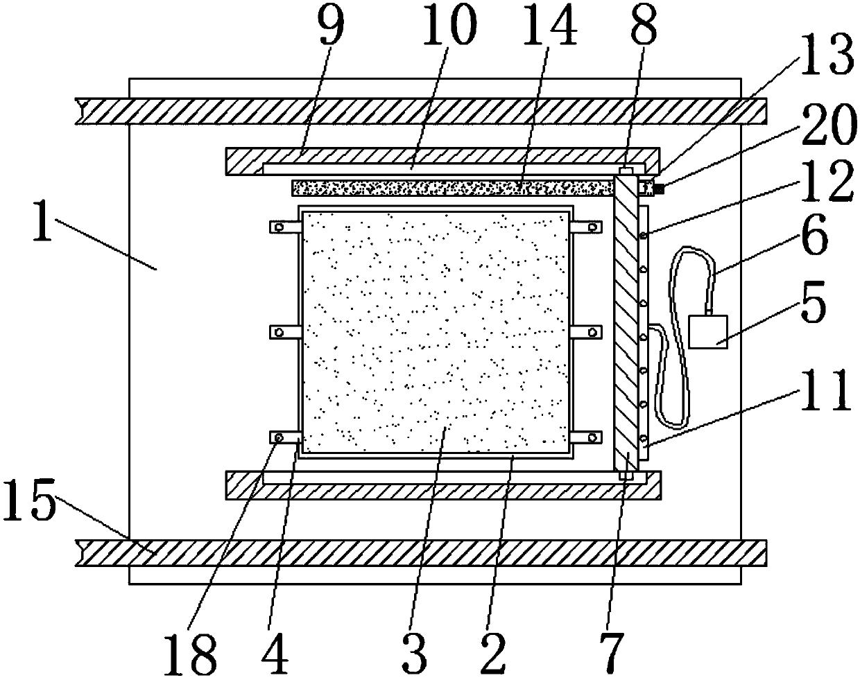 Novel sliding door used for numerical control machine tool