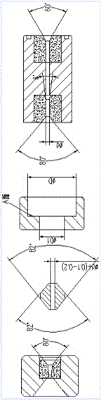 Pressure die used for dust-free drawing aluminum-coated steel