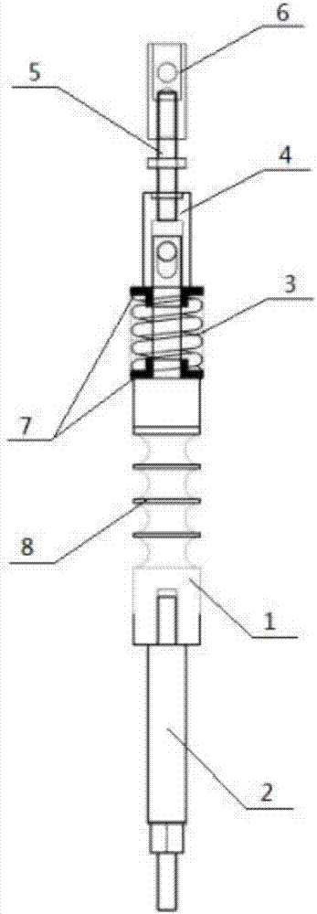 Linked insulating rod bank used for solid insulating ring main unit