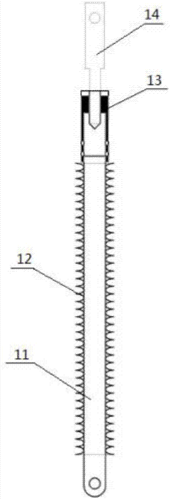 Linked insulating rod bank used for solid insulating ring main unit