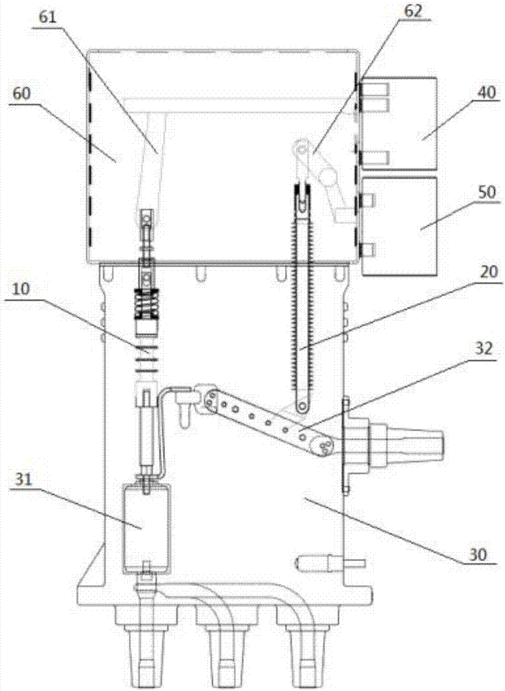 Linked insulating rod bank used for solid insulating ring main unit