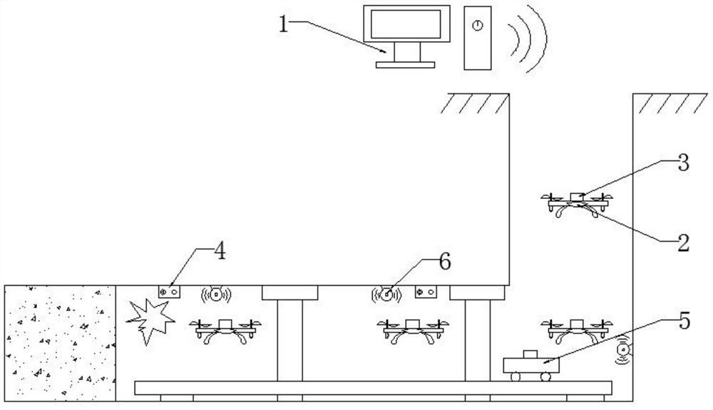 Intelligent mine gas explosion disaster detection system capable of collecting disaster in time