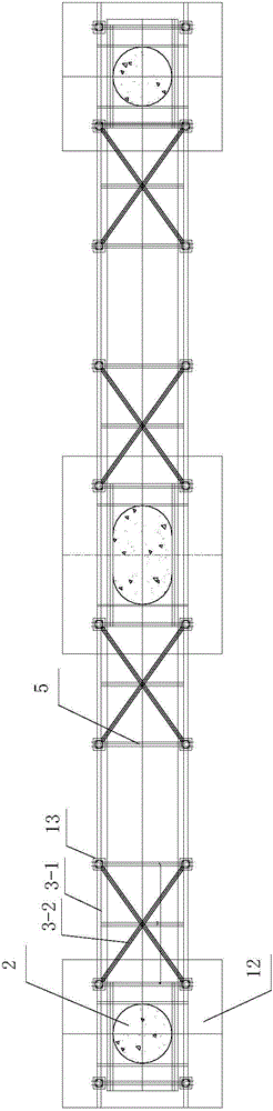 Supporting system for construction of super-long water pier prestressed cap beam