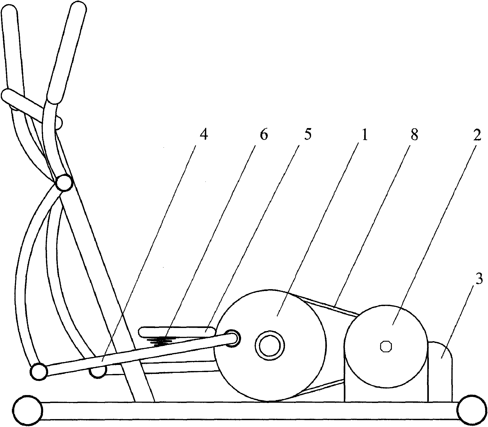 Fitness power generation elliptical machine