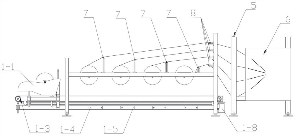 A feeding and cutting device for a product packaging machine