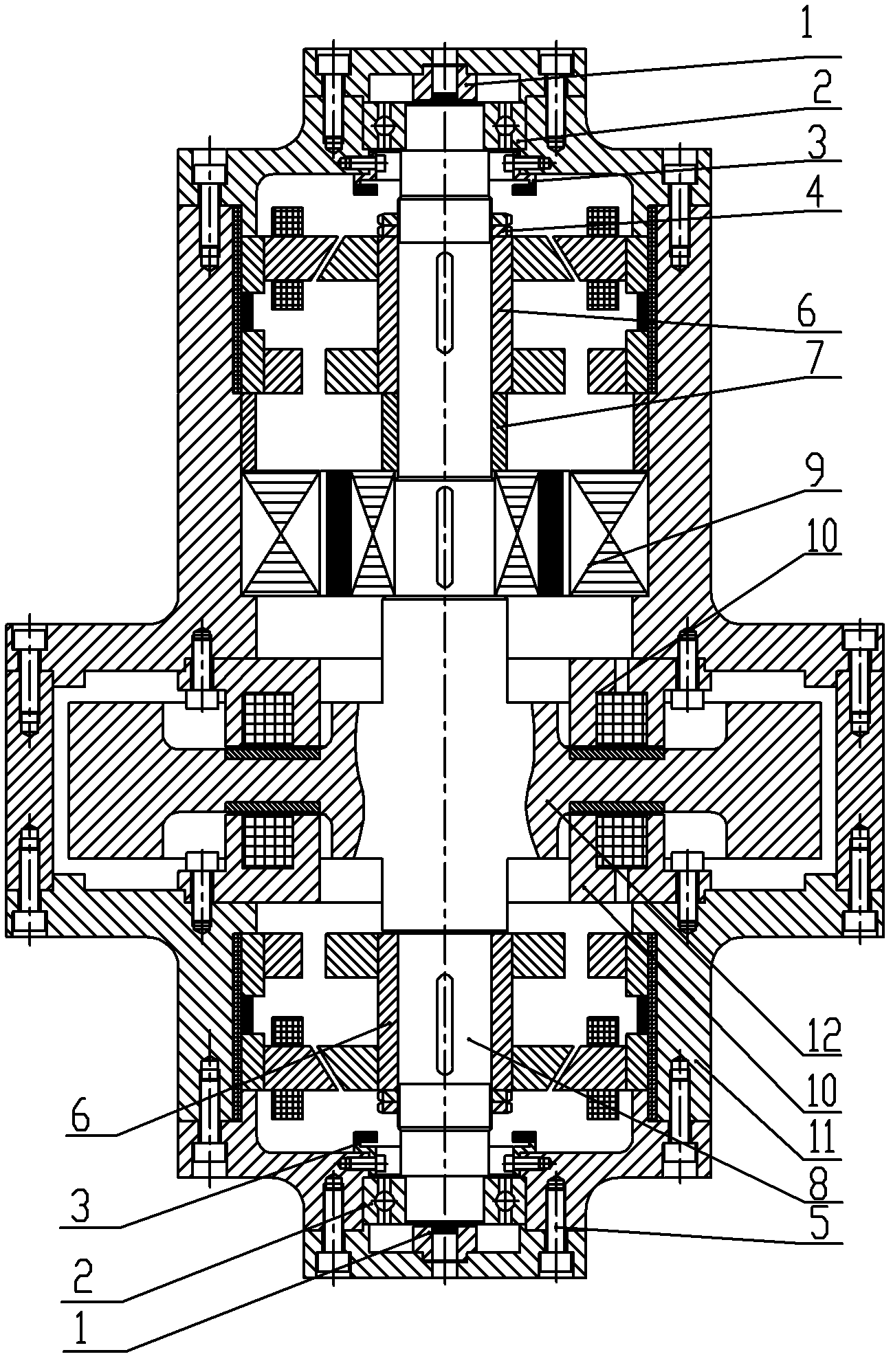 Energy storage device of magnetic suspension flywheel