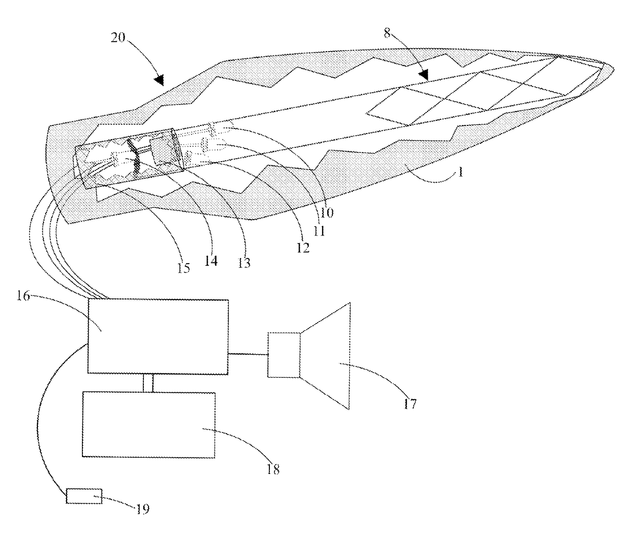 Lighted display devices comprised in part of flat fiber optic material