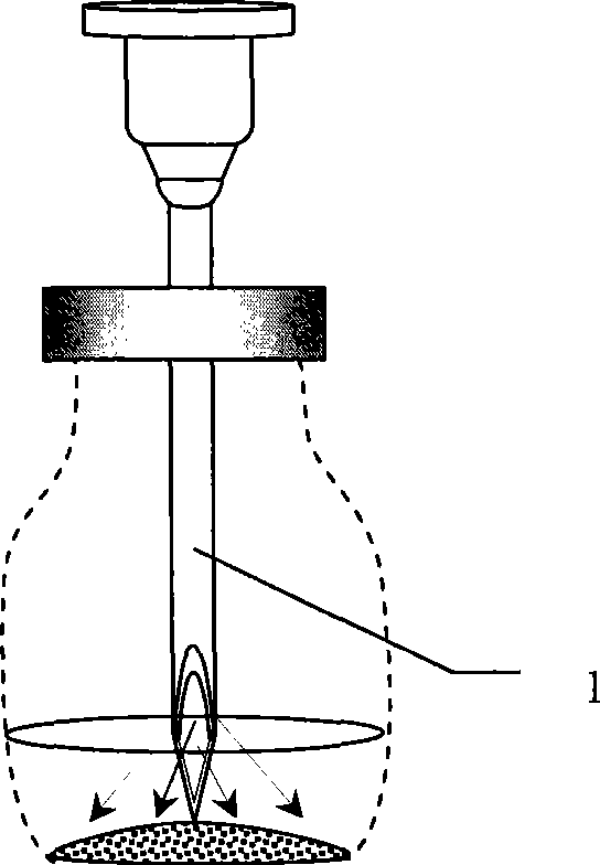 Medicine bottle operation needle and processing method thereof