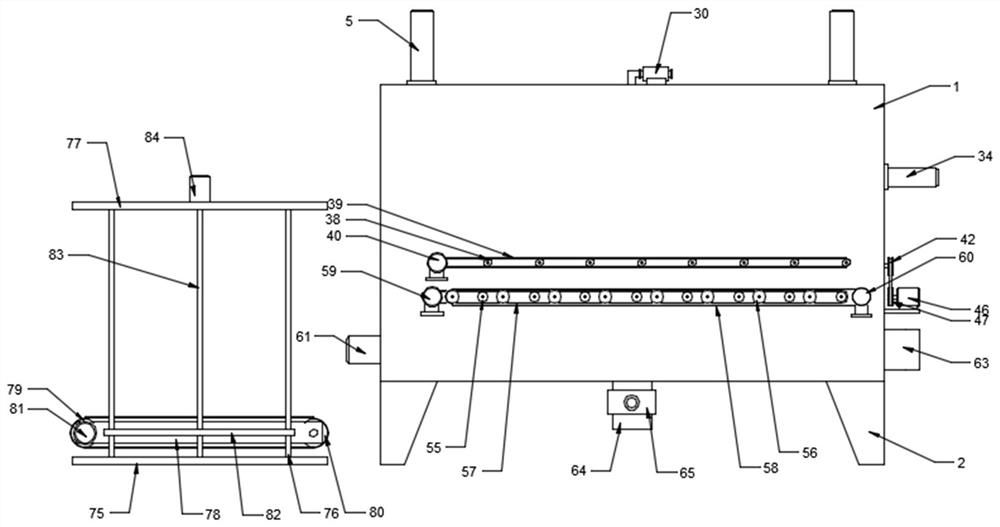 A resource separation and recovery device for waste reinforced concrete slab walls