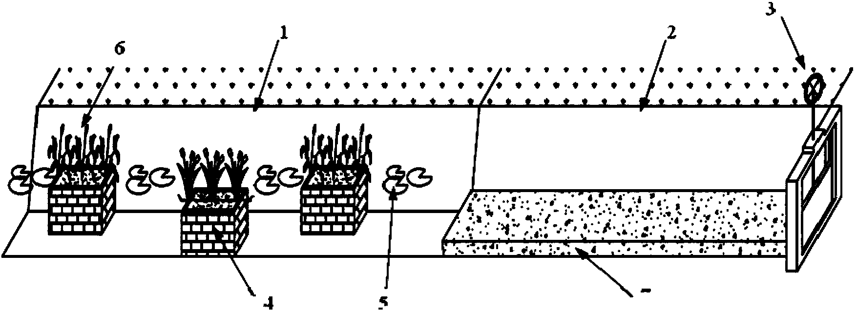 Method for blocking and absorbing nitrogen and phosphorus flowing away from paddy field by utilizing water discharging channel