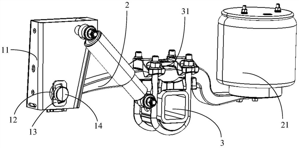 Special vehicle, guide arm adjusting device and axle adjusting method