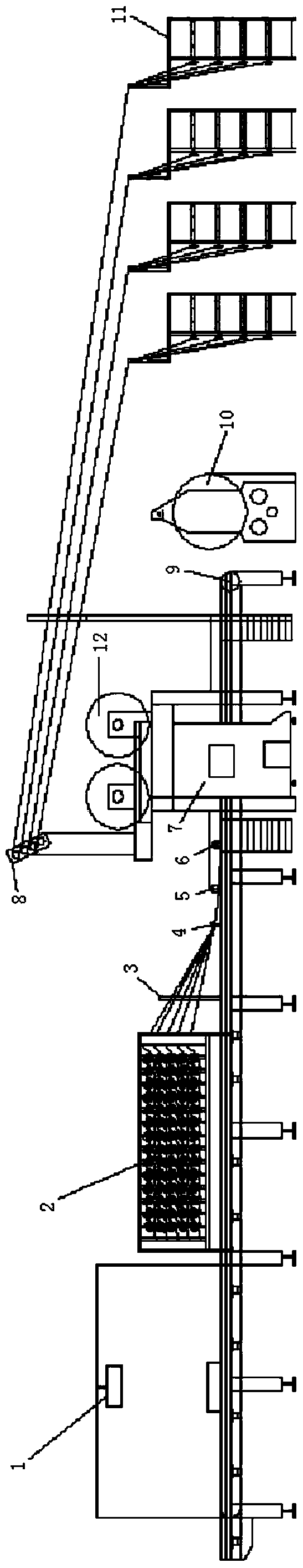 A production system and method for mixed knitting unidirectional fabric