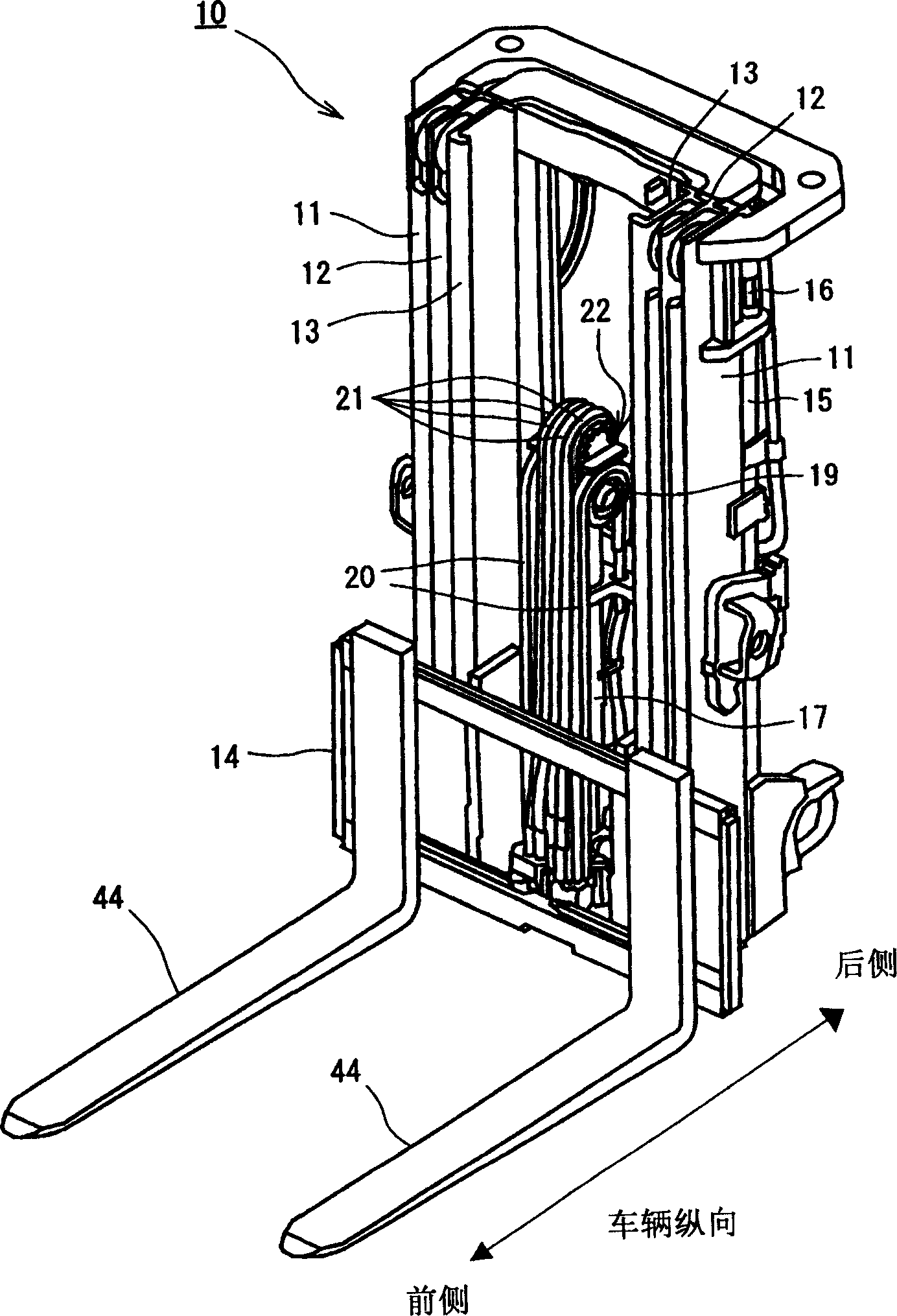 Lift device for industrial vehicle