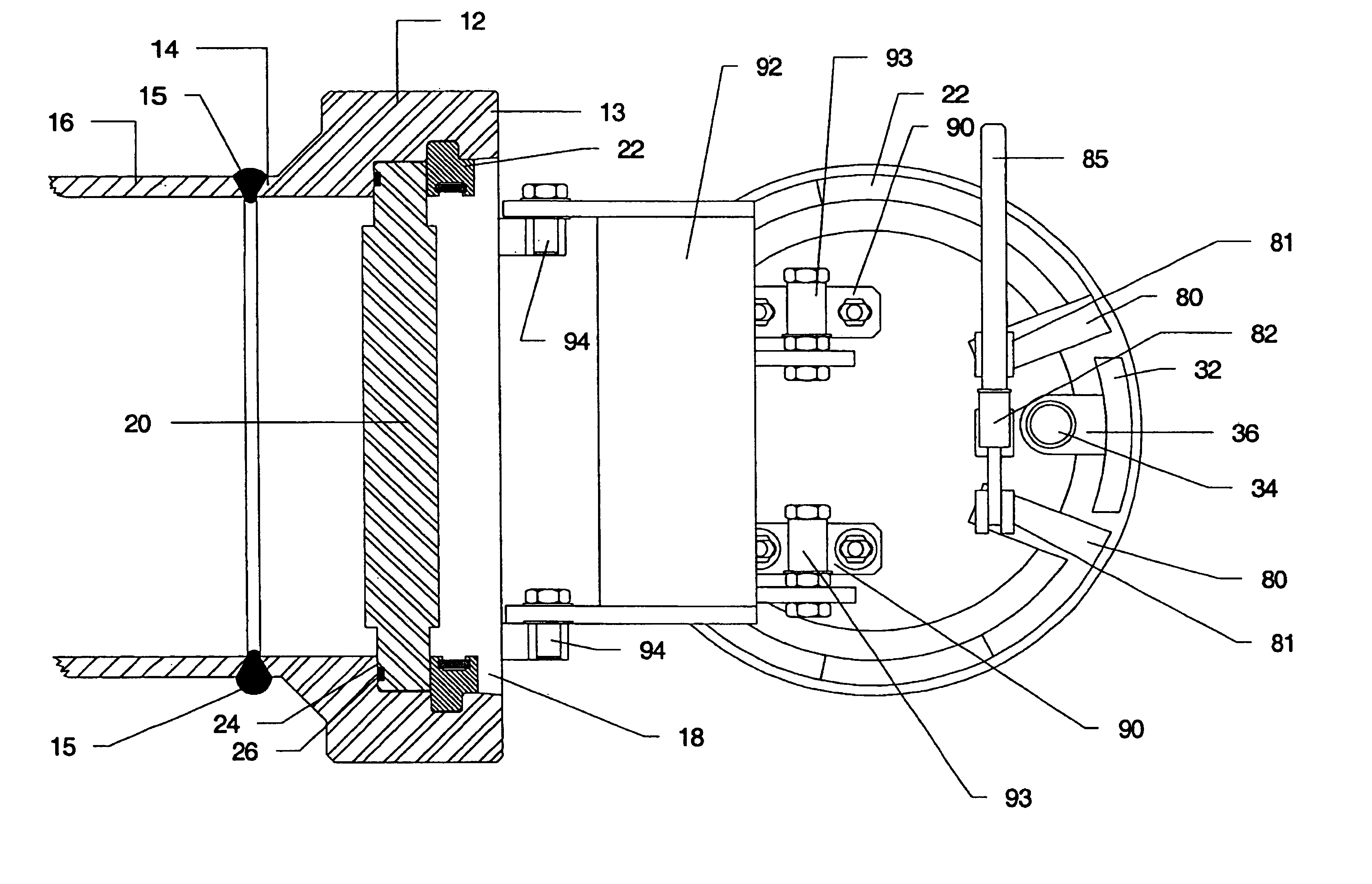 Closure for a pressure vessel and method