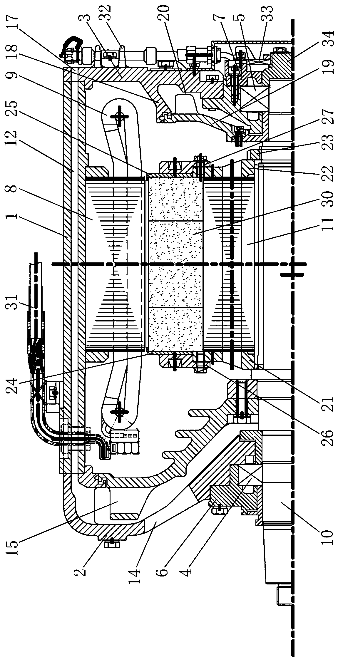 A permanent magnet traction motor for subway