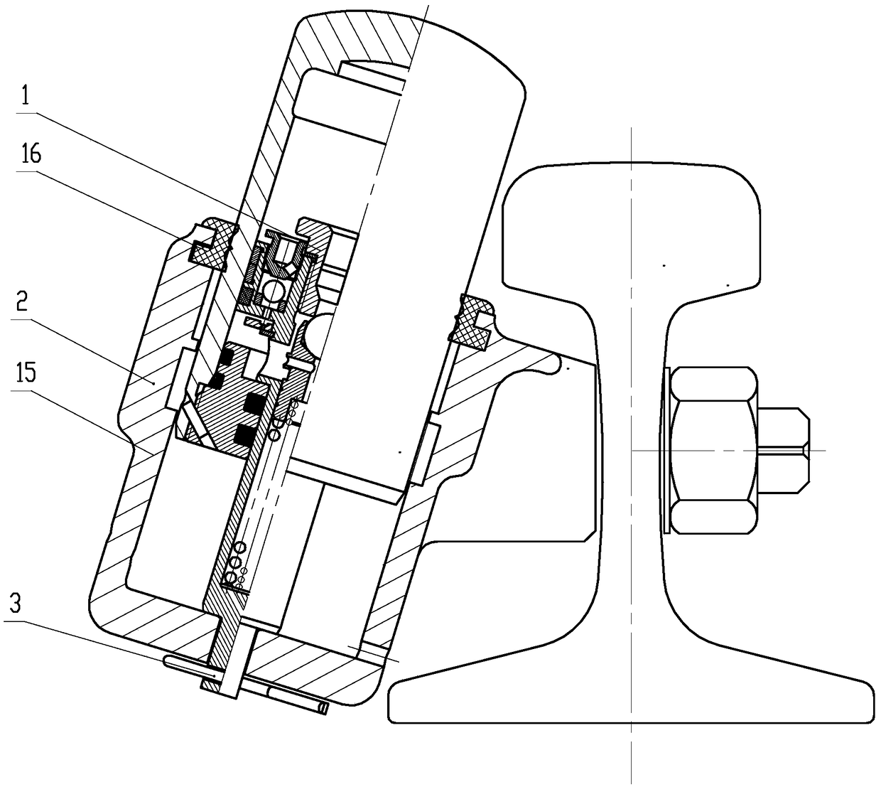 Scotch block jack for passenger train garage and passenger station of railway